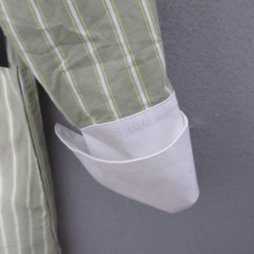 Tuckernuck Pomander Place Rohan Shirt Dress Small Green Stripe Pockets Shift NWT - Picture 4 of 13